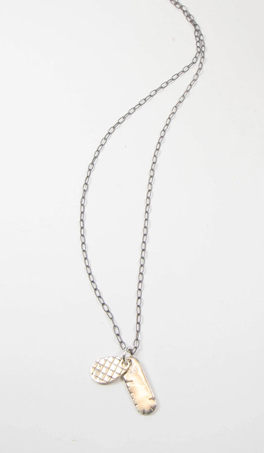 Sterling Silver Antique Look Allah Tag Necklace - FINAL SALE