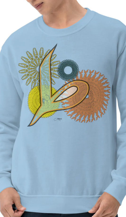 Pullover Sweatshirt with Arabic Initial - 'Ṭā' (ط)