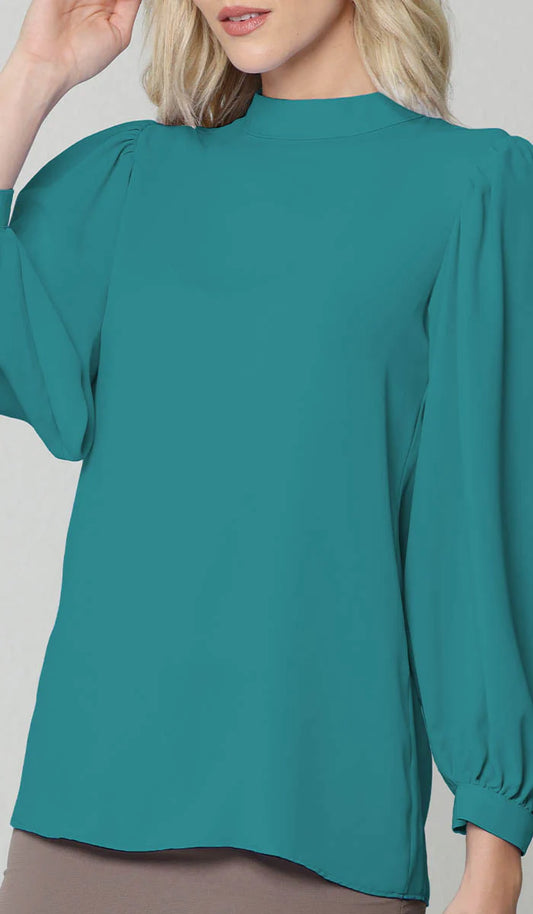 Nariman Essential Everyday Blouse - Forest - FINAL SALE