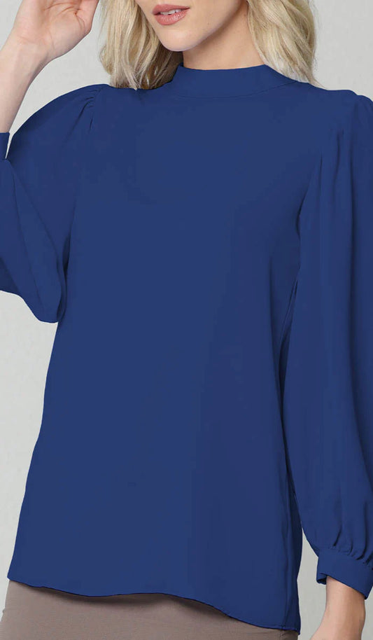 Nariman Essential Everyday Blouse - Navy Blue - FINAL SALE
