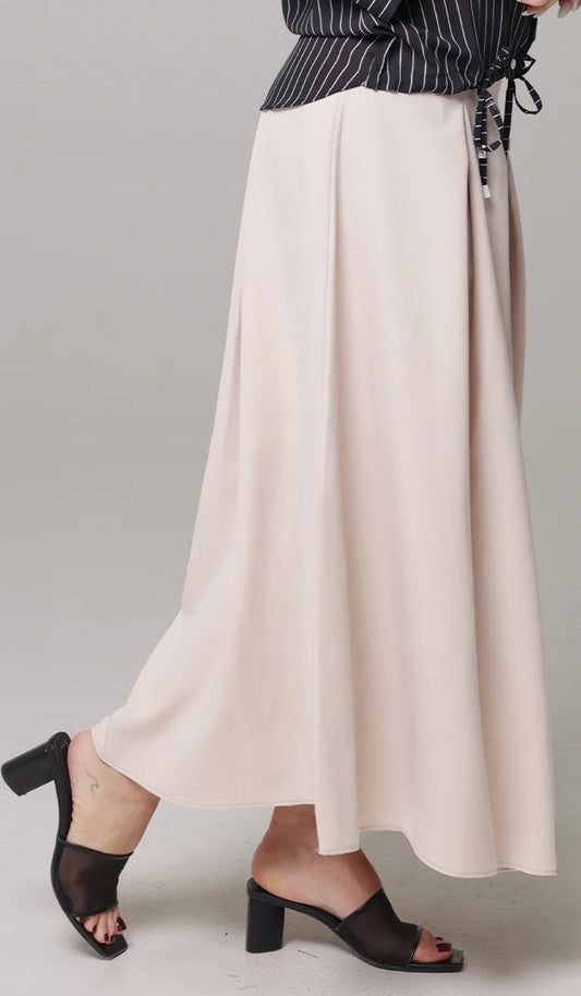 Mia Pleated Flowy Long Maxi Skirt - Blush - FINAL SALE
