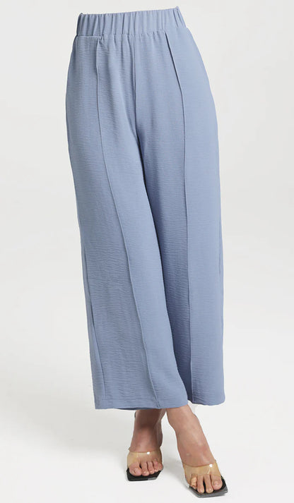 Tina Loose Stretch Wide Leg Pants - Blue - FINAL SALE